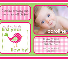 Sweet Tweet Bird Birthday Party Printable Invitation - Pink Green
